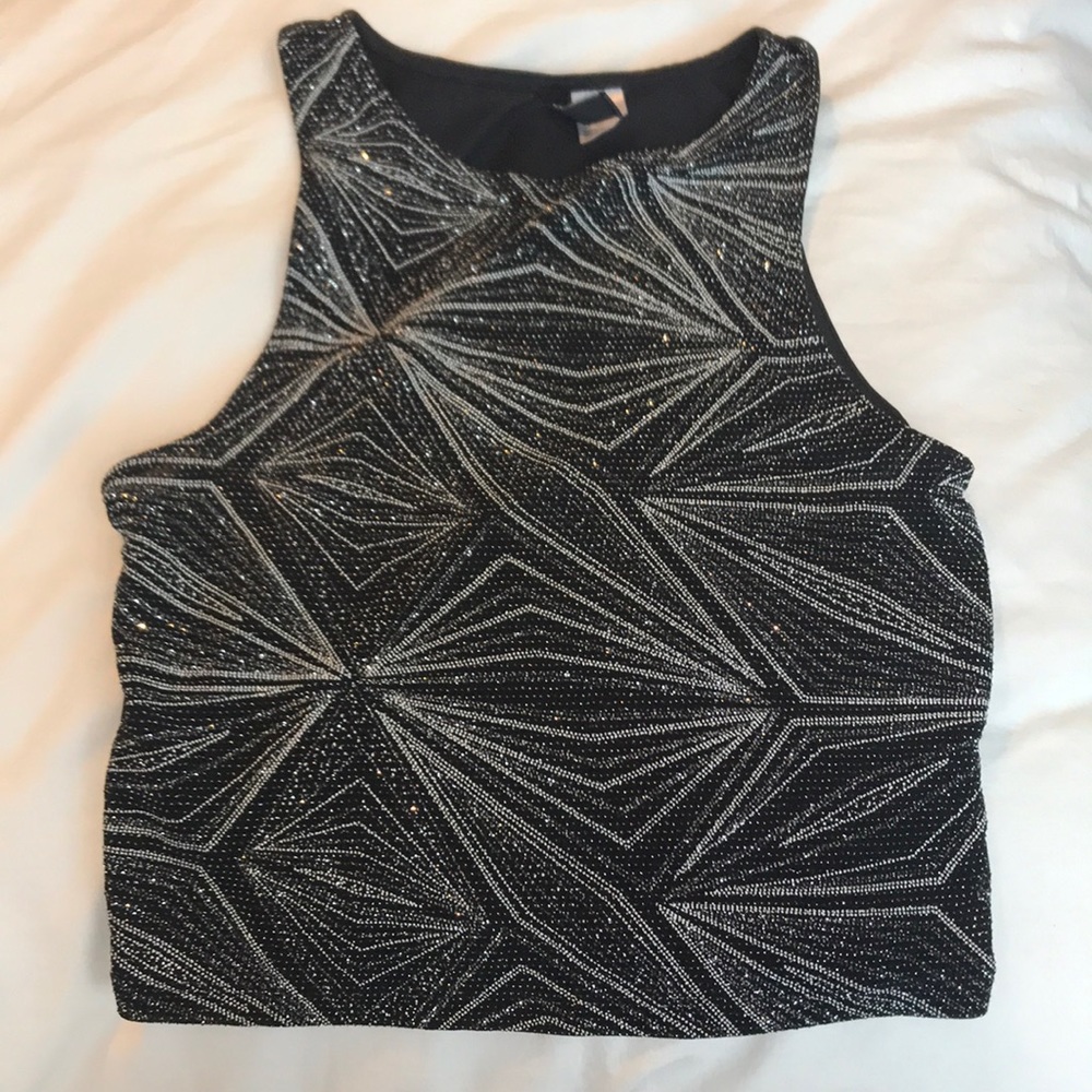 Sparkly cropped top